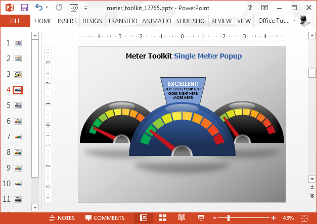 Guage diagrams for PowerPoint