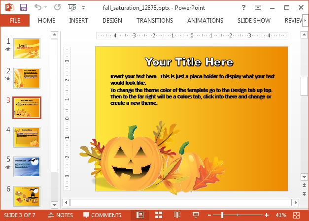 Halloween slide background for PowerPoint