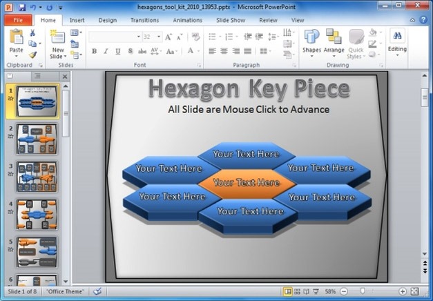 Hexagon PoerPoint Template