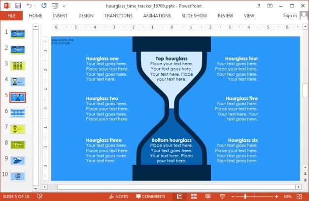 Hourglass diagram slide