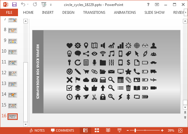 Icons for cycle diagram