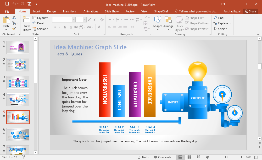 Idea Bar Chart Slide