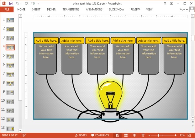 Idea comparison layout