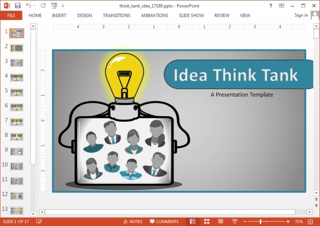 Idea think tank PowerPoint template