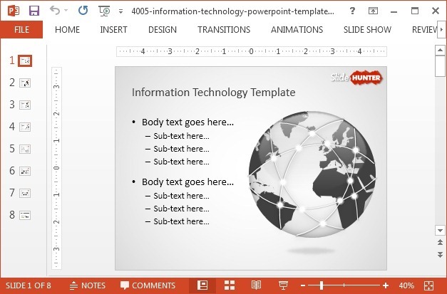 Information technology PowerPoint template