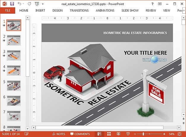 Isometric PowerPoint template