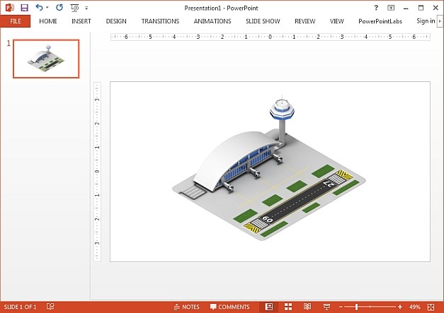 Isometric airport clipart image