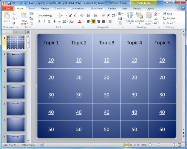 Jeopardy PowerPoint