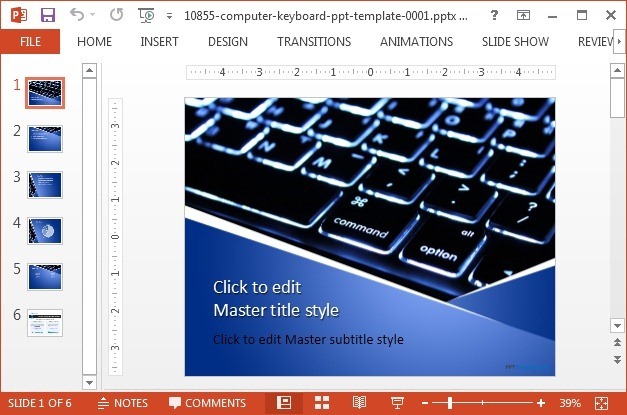 Keyboard PowerPoint template