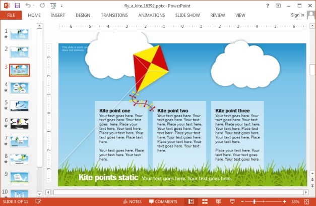 Kite PowerPoint template