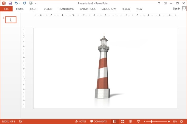 Lighthouse clipart for PowerPoint