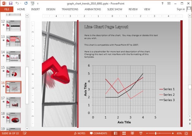 Line chart for PowerPoint