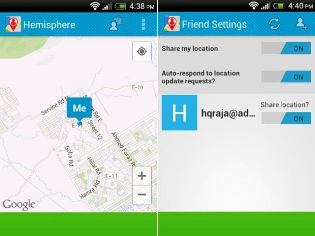 Location Sharing With Hemisphere