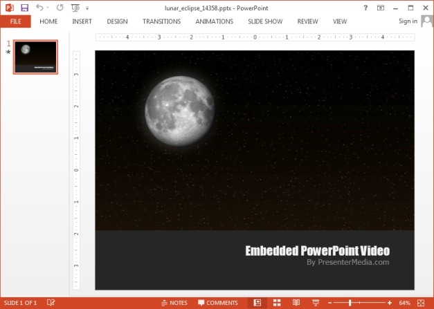 Lunar eclipse PowerPoint video background template