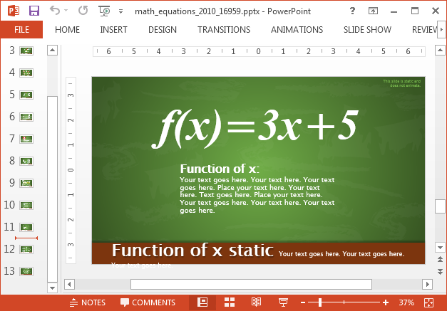 Math formulas