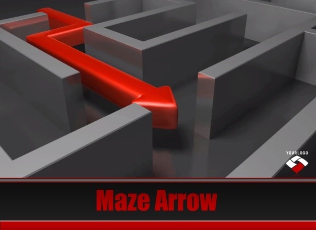 Maze Arrow PowerPoint Template