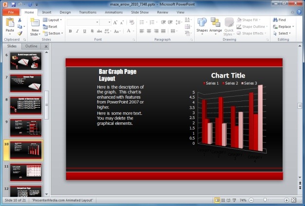 Maze Template Bar Graph