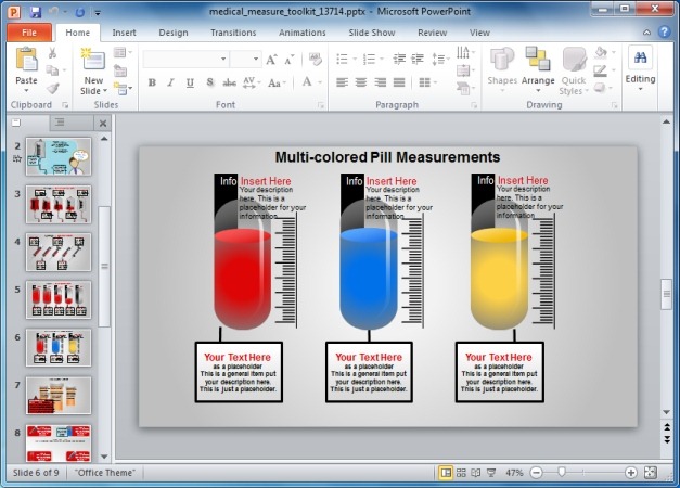 Medical Themed Template For PowerPoint