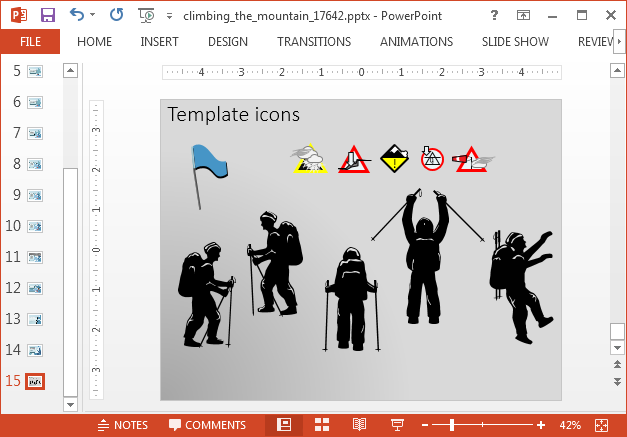 Mountaineer icons and symbols