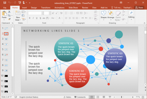 Distributed Network Powerpoint Slides Animated Network PowerPoint Template Concept
