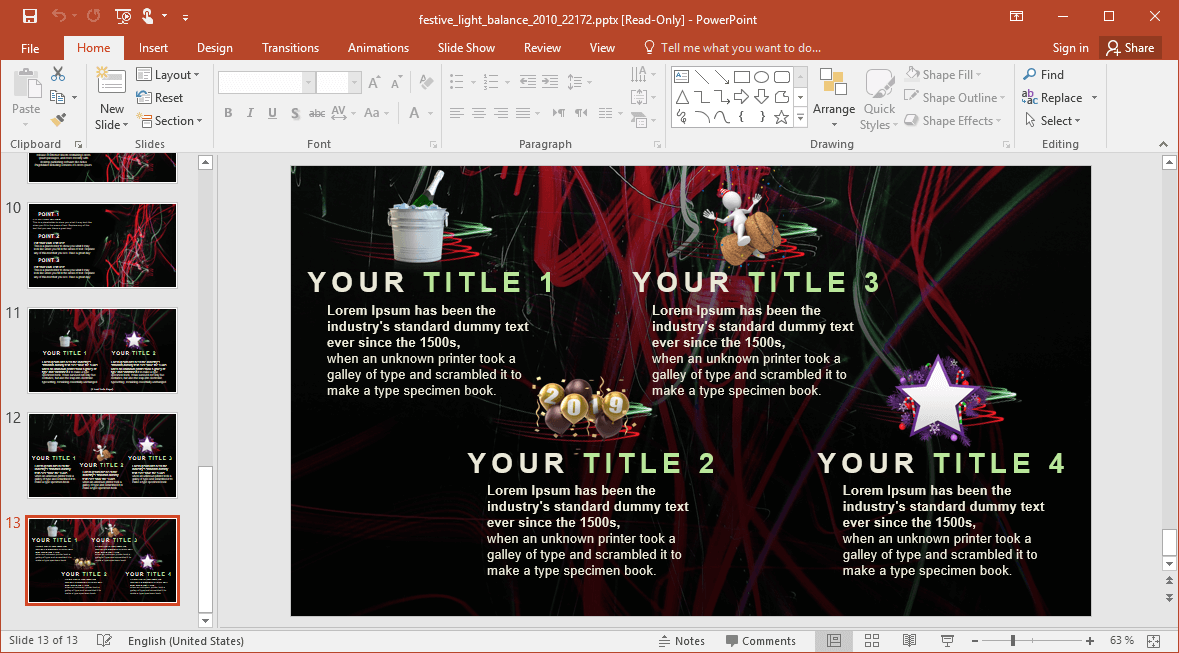 New Year Comparison Slide