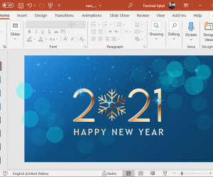 New Years Blues 2021 PowerPoint template