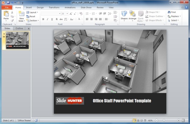 Office Staff PowerPoint Template