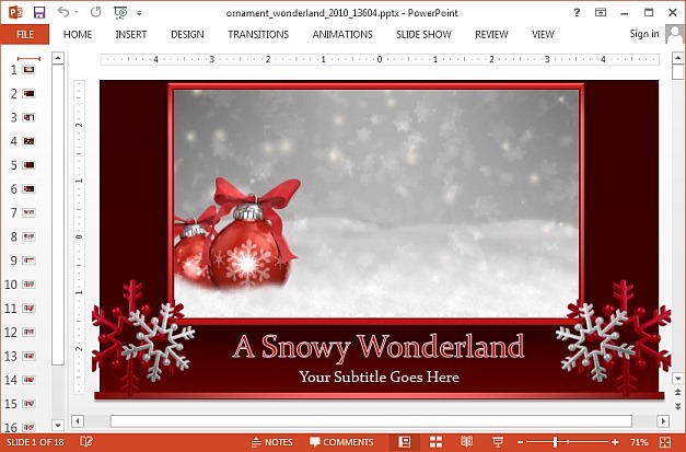 Ornament winter PowerPoint template