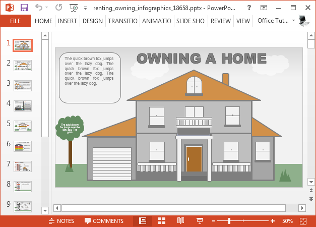 Owning renting PowerPoint template