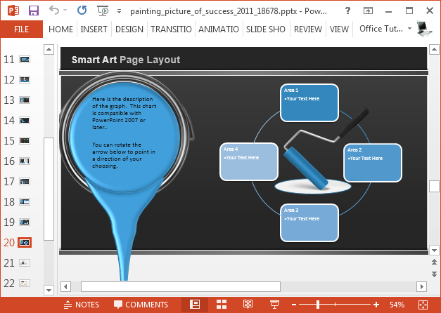 Paint themed diagram slide design