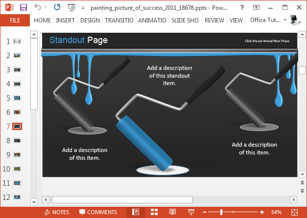 Paint themed slides