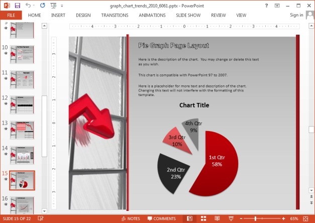 Pie chart template for PowerPoint