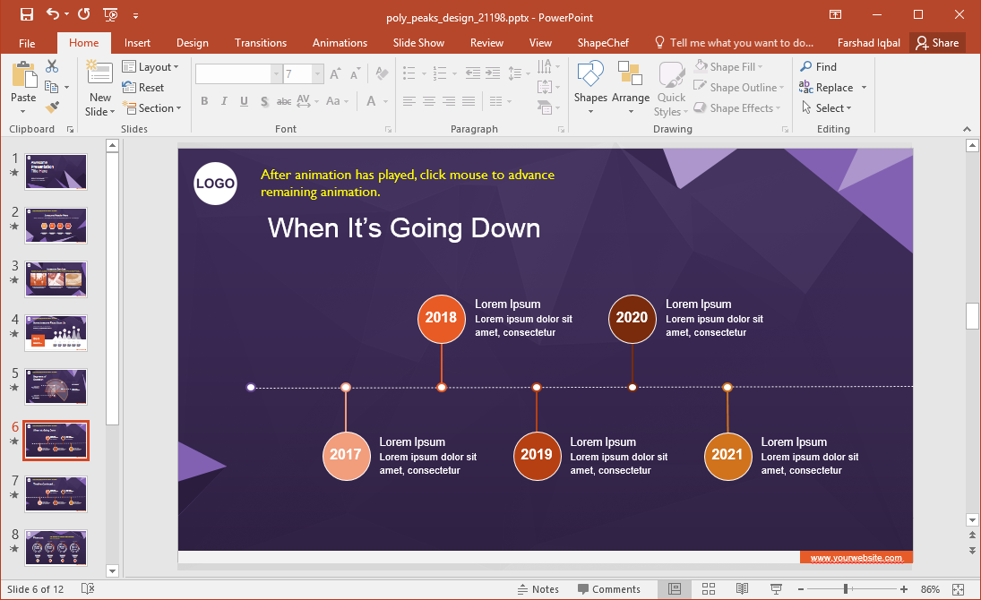 Poly Peaks Timeline