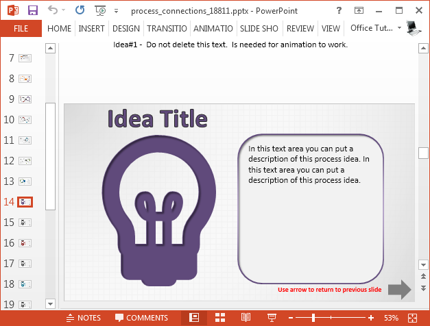 Process connections template for PowerPoint