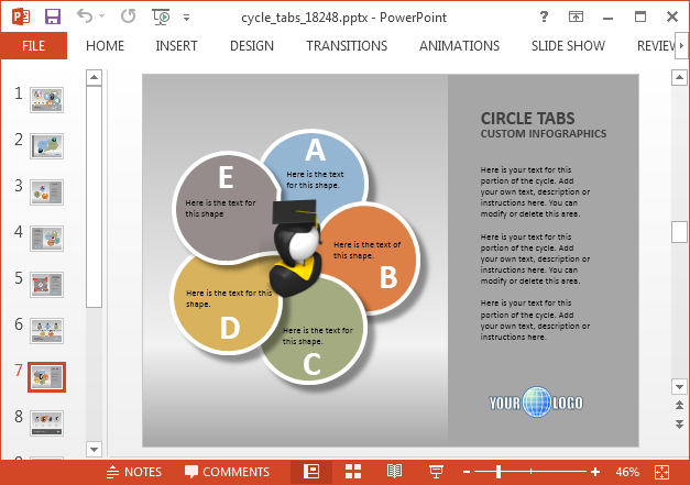 Process diagram infographics