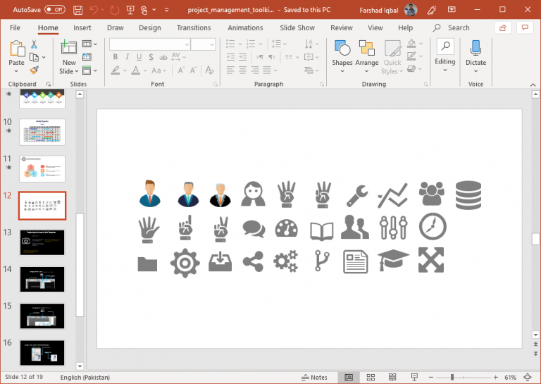 Animated PowerPoint Template for Project Management