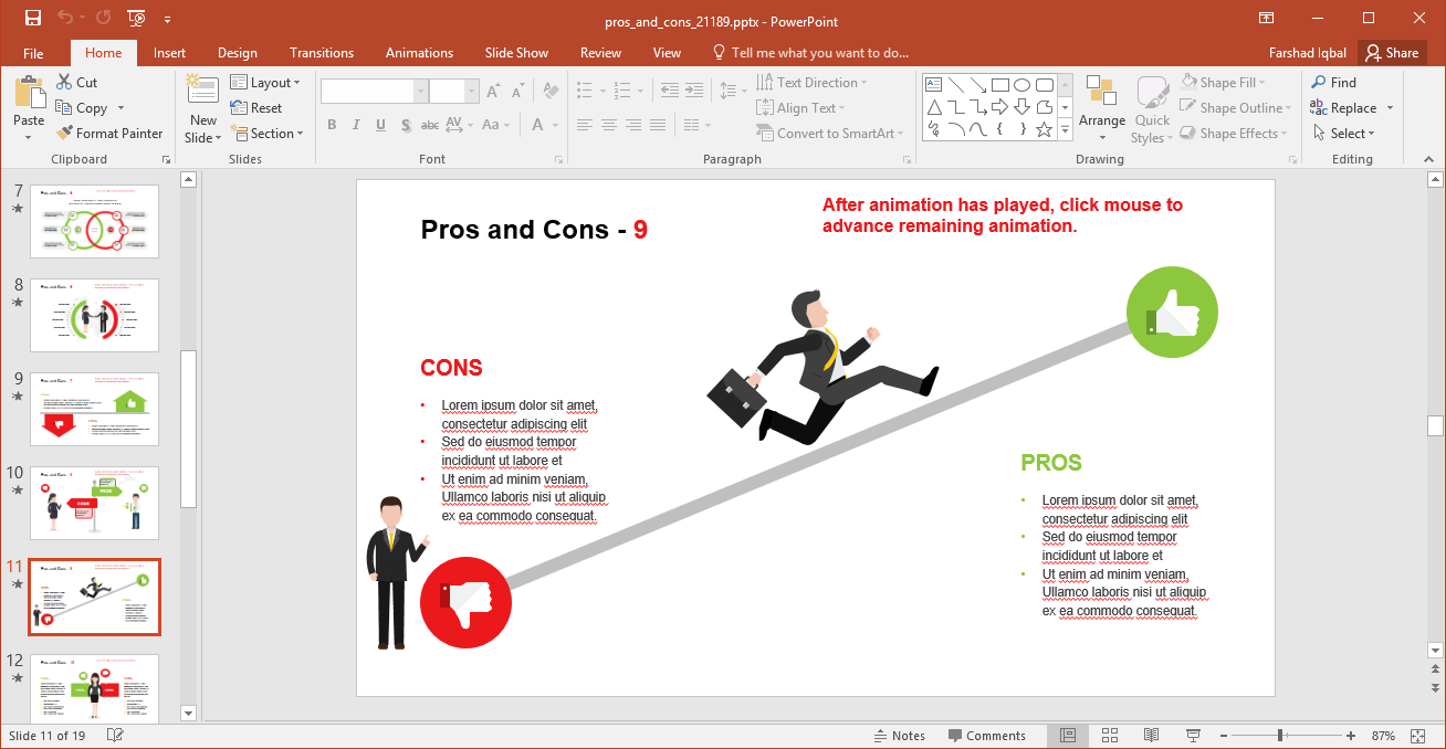 Pros and Cons Illustration