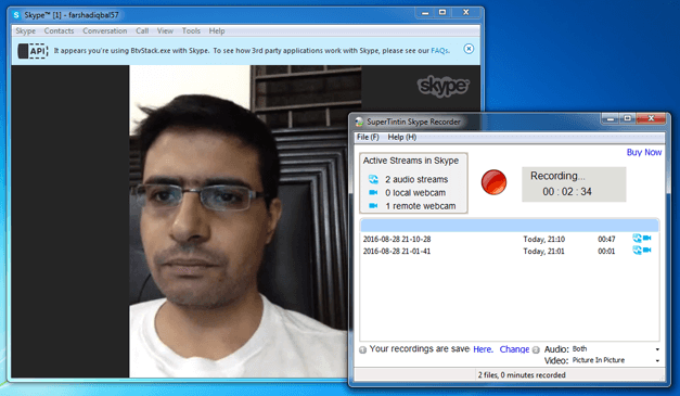 Skype recorder for Windows