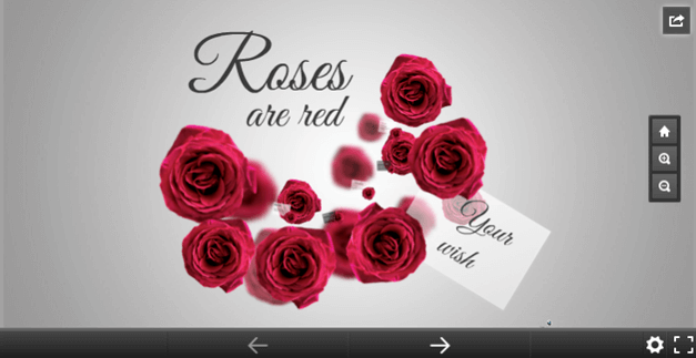 Red roses Prezi template