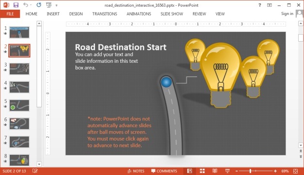 Roadmap layout for PowerPoint