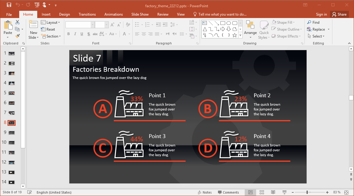 Robotics Slide with a Factory Theme