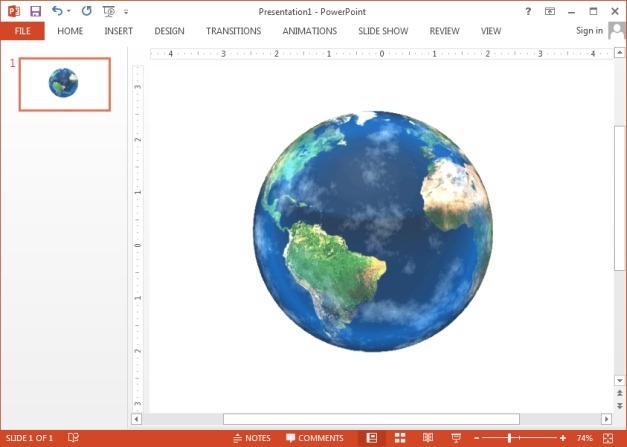 Rotating earth GIF animation