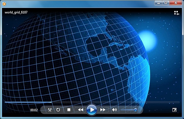 Rotating earth WMV animation