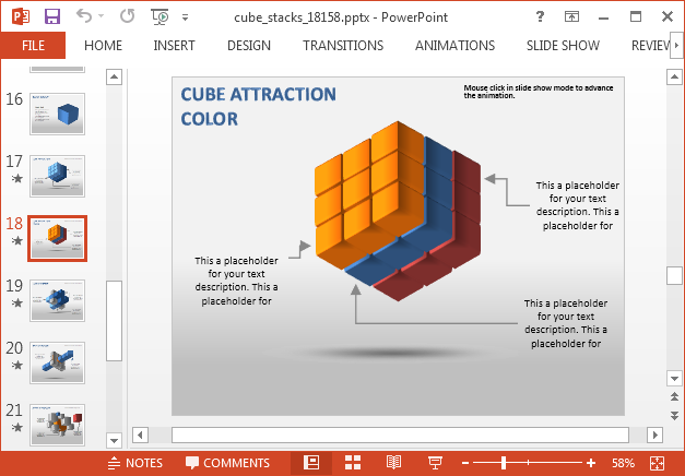 Rubik cube slide design