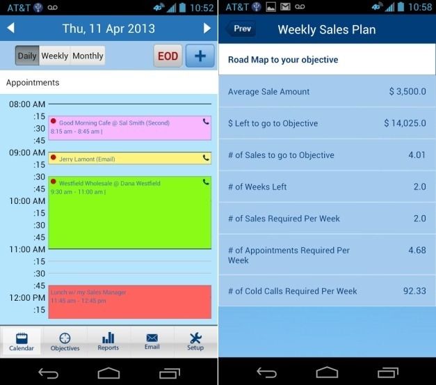 Sales Tracking Calendar app For Android