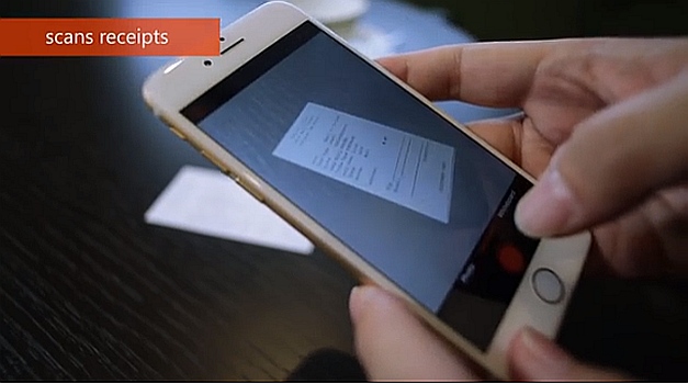 Scan receip tusing Office Lens app