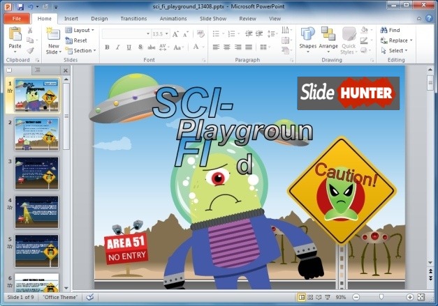 Sci Fi Playground PowerPoint Template