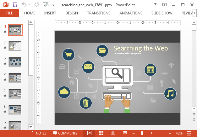 Searching the web PowerPoint template