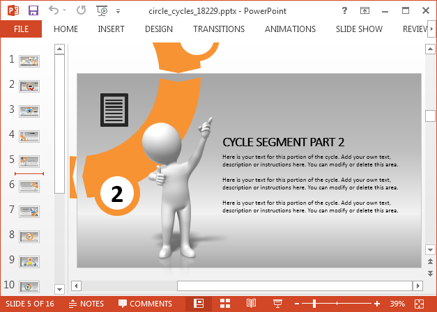 Segment two of cycle diagram