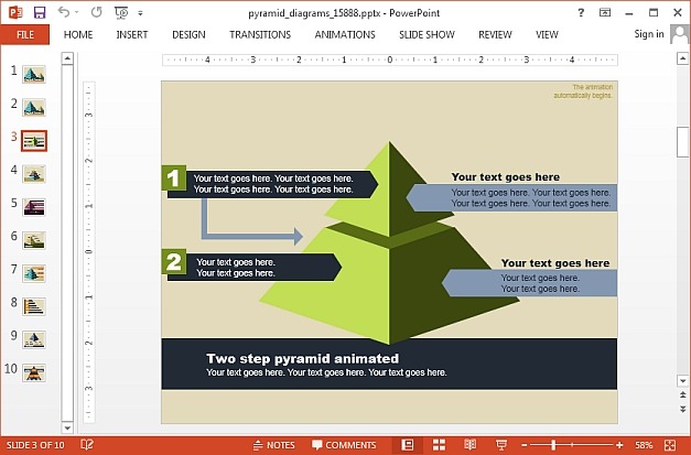 Segmented pyramid diagrams template